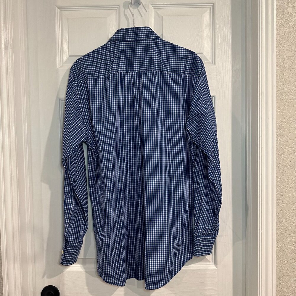 Blue White Check Button Down by Peter Millar - Picture 2 of 4